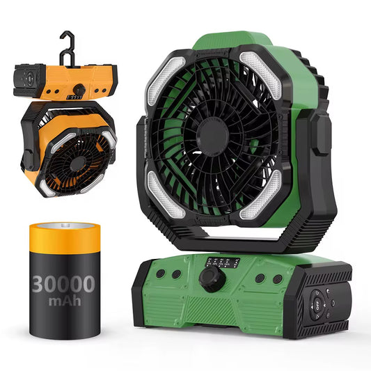 Camping Fan Rechargeable With Light